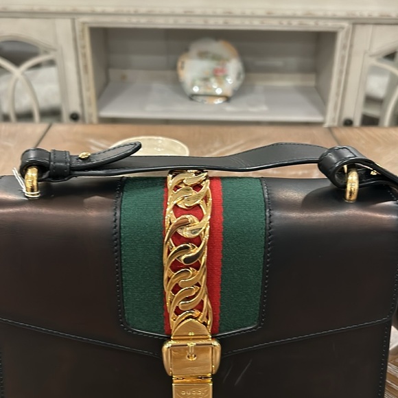 SOLD GUCCI Sylvie 2 WAY Bag Leather Shoulder Bag - Picture 8 of 13